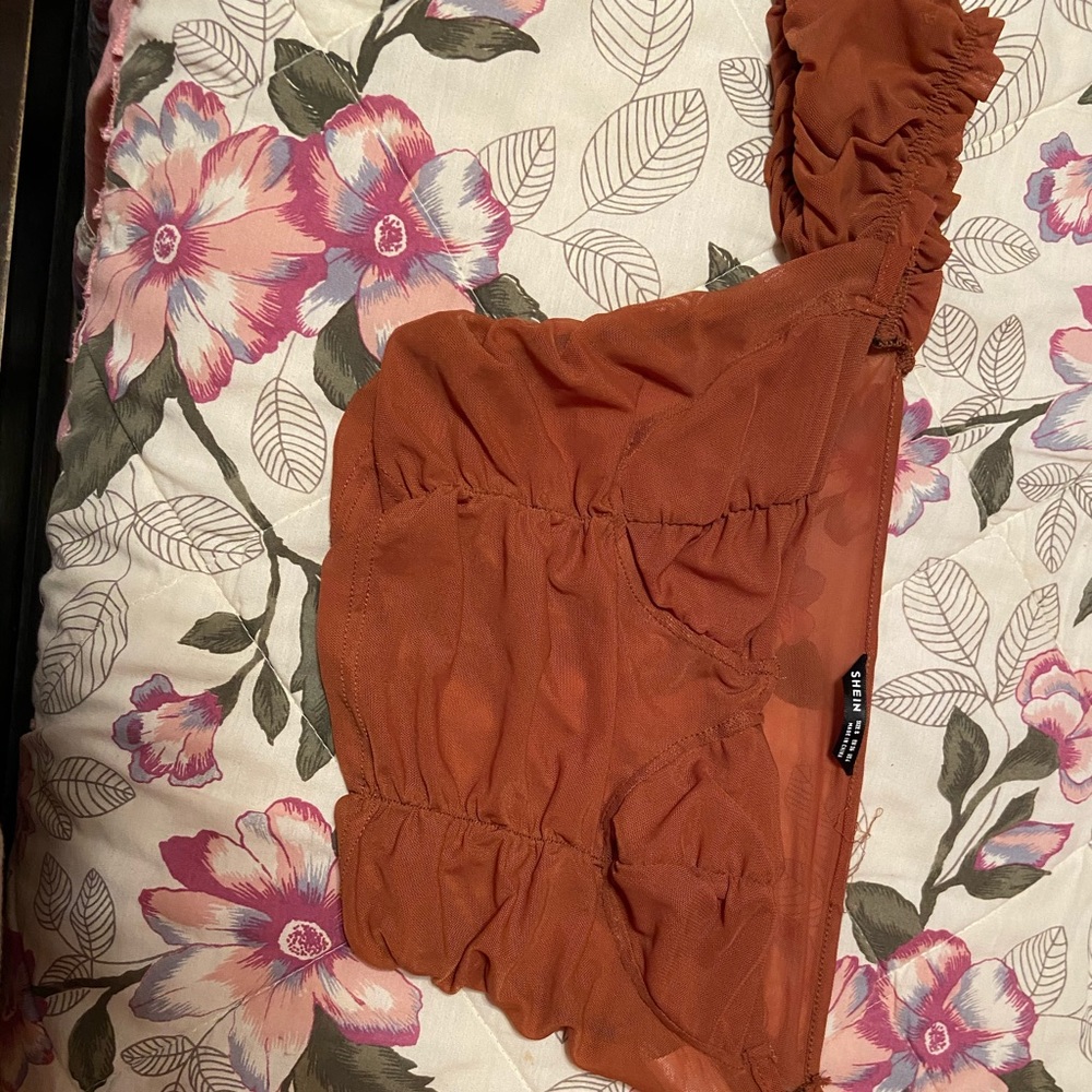 Off the shoulder rouch top